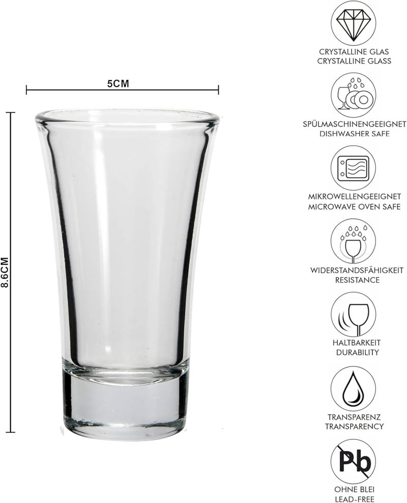 كويزين أرت طقم كاسات شوت كوزين آرت - 65 مل - بقاعدة ثقيلة - 6 قطع - Image 3